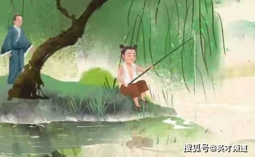 谜语时刻，解读小童垂钓在湖边，珠字二三势最劲