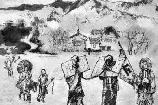 谜语流行，君王视察北邊疆，三令五申地如金